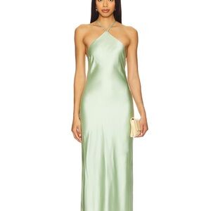 REVOLVE Kira Maxi Dress in Pistachio Green by Line & Dot